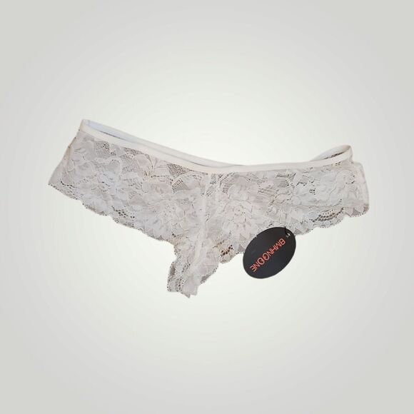 Lace Side & Back Splits Lingerie Dress with Panty 2 Pieces Small - Picture 7 of 8